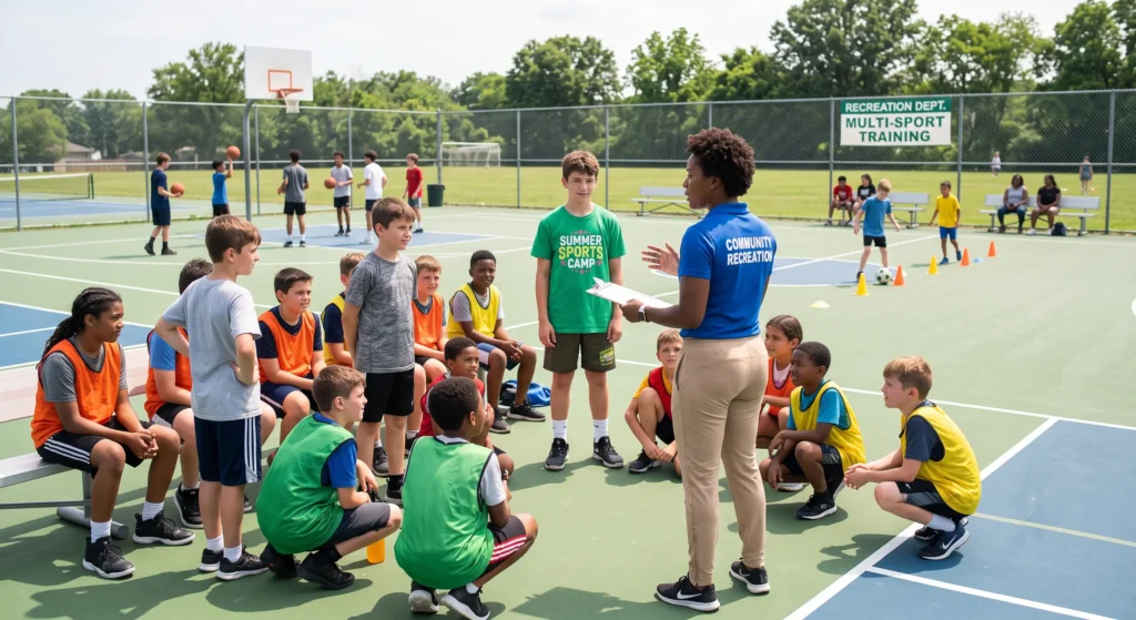 teens in a multi-sport training cam